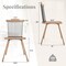 Dining Chair with Spindle Back and Ergonomic Contoured Seat Set of 2-Natural
